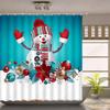 Christmas Shower Curtain Sets Vintage Red Truck Xmas Ball Pine Tree Snowman Winter New Year Gift Bathroom Decor Bath Curtains