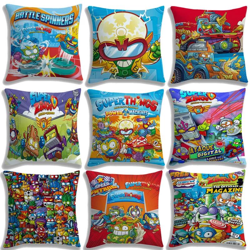 Newest Super Zings Pillow Cover Cute Cartoon Pillow Case Cushion Cover Pillow Throw SuperThings Decor Pillowcase For Bed Throw