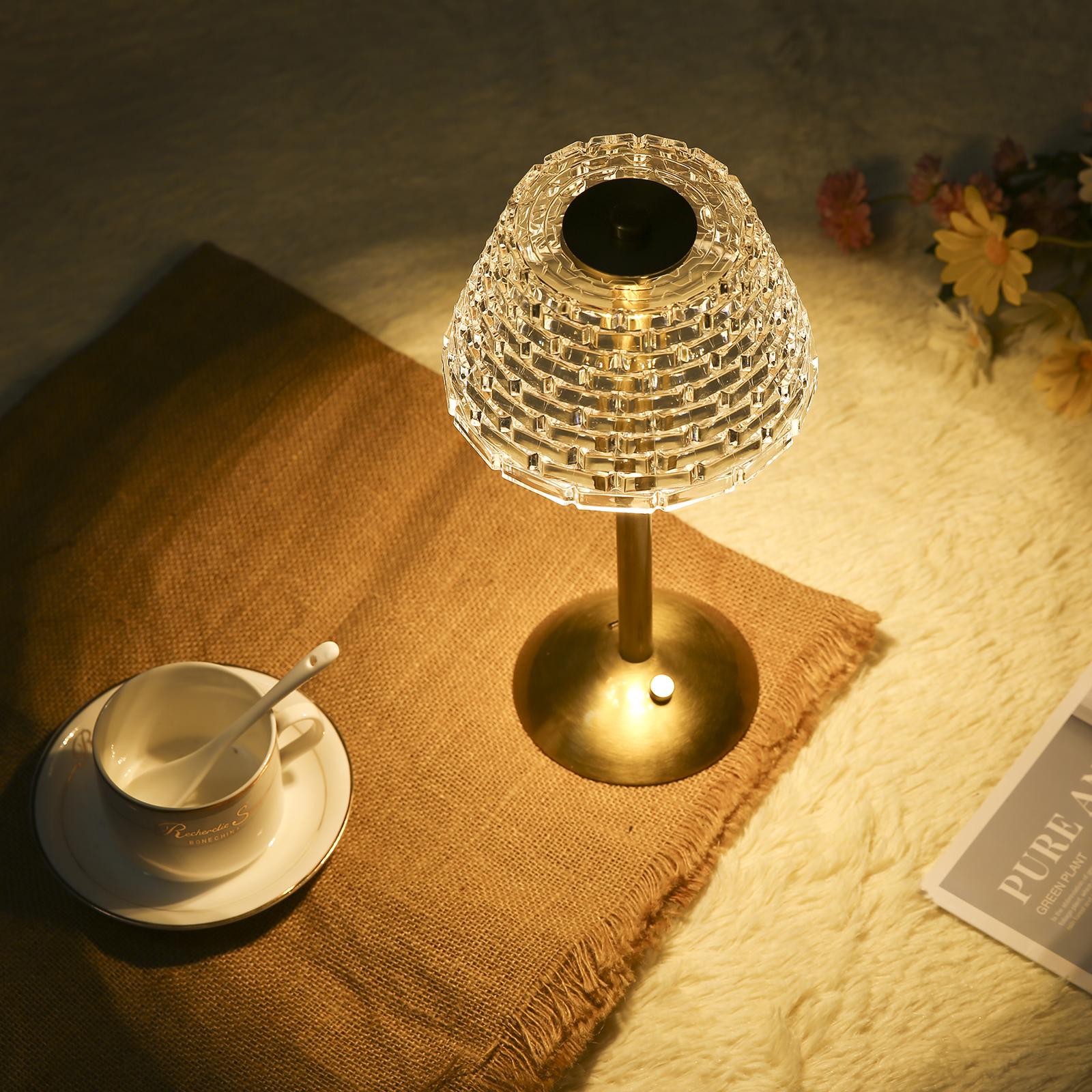 Lampada Da Tavolo Senza Fili Ricaricabile - 3 Modalità Luce, 3 Livelli Luminosità, Touch Control, 360° - Foto 3