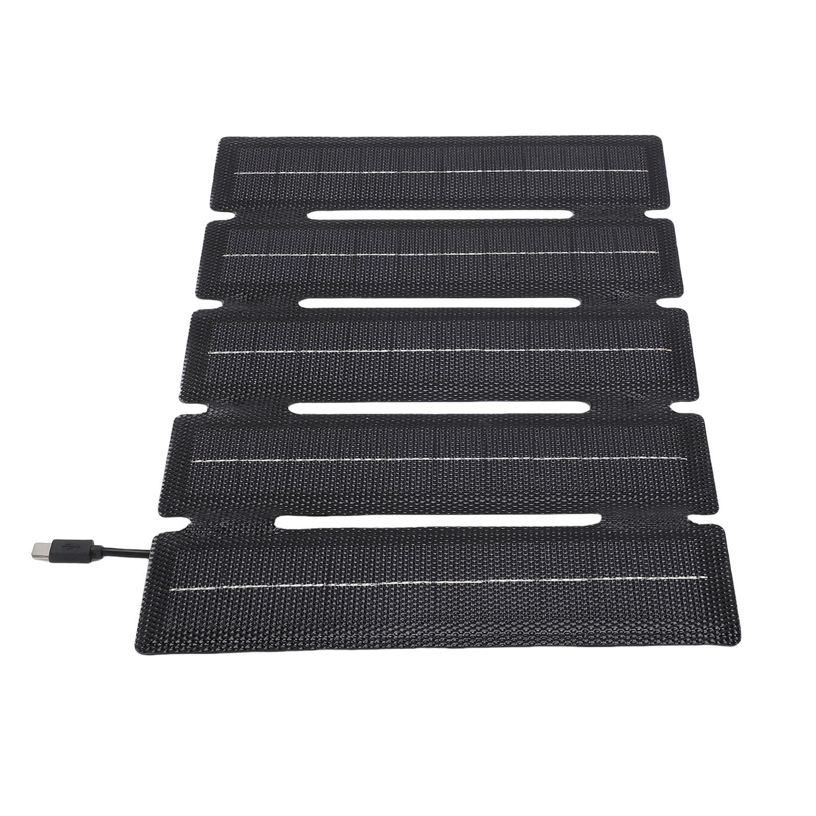 

Складная солнечная панель ETFE 25 Вт, 5 секций, тонкая монокристаллическая, портативная, для кемпинга на открытом воздухе, пеших походов, путешествий