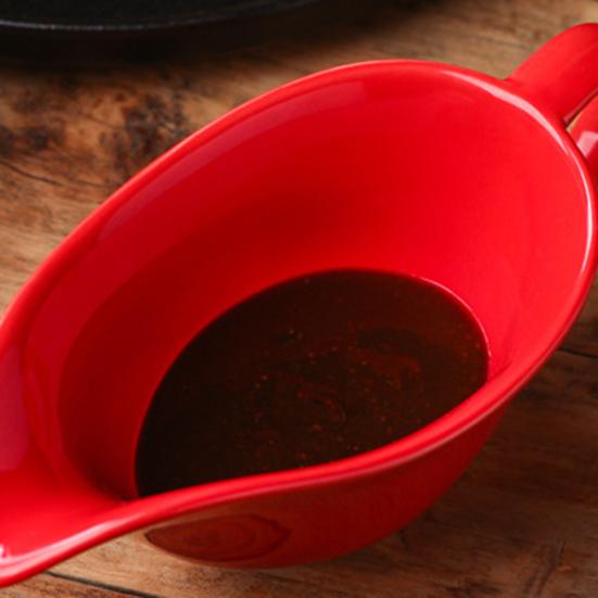 Yousheng Sauce Cup Ceramic Handle Design Dishwasher Safe Wide Spout No Mess Pouring Sauce Serving Pitcher Home Kitchen Decor