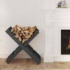 822449 vidaXL Log Holder Grey 47x39.5x48 Cm Solid Pine Wood