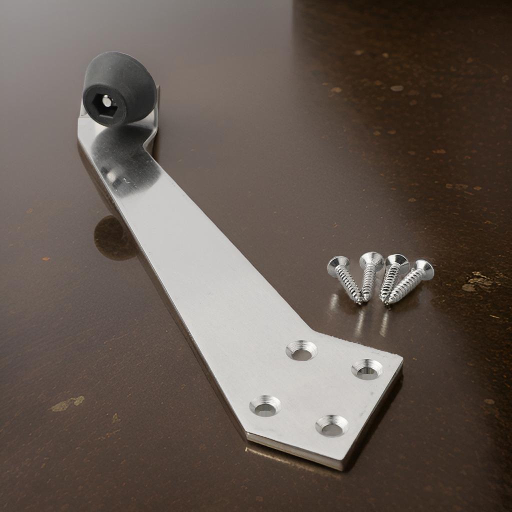 Stainless Steel Door Stopper Guards Wall from Door Damage Reliable Mute Buffer for Wooden and Metal Doors Easy Setup
