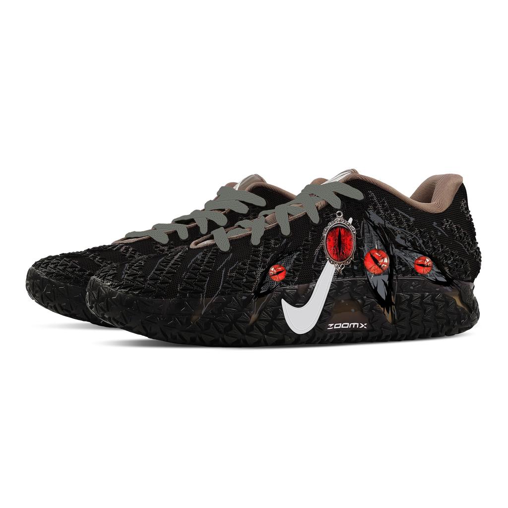 Nike Ja Morant 3 Blazing Thorn, Heart Box Abrasion Resistant Low Top Basketball Shoes Men's Black Brown HF2794-200(Team773--)