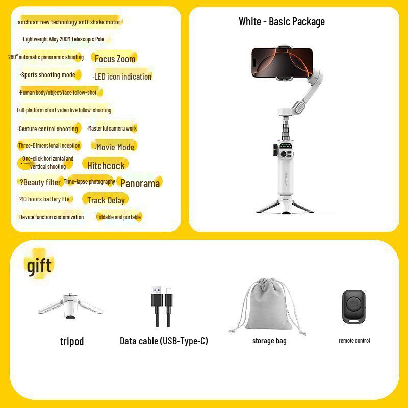 X2 Mobile Stabilizer: Portable Anti-Shake Gimbal & Selfie Stick for Video & Photo