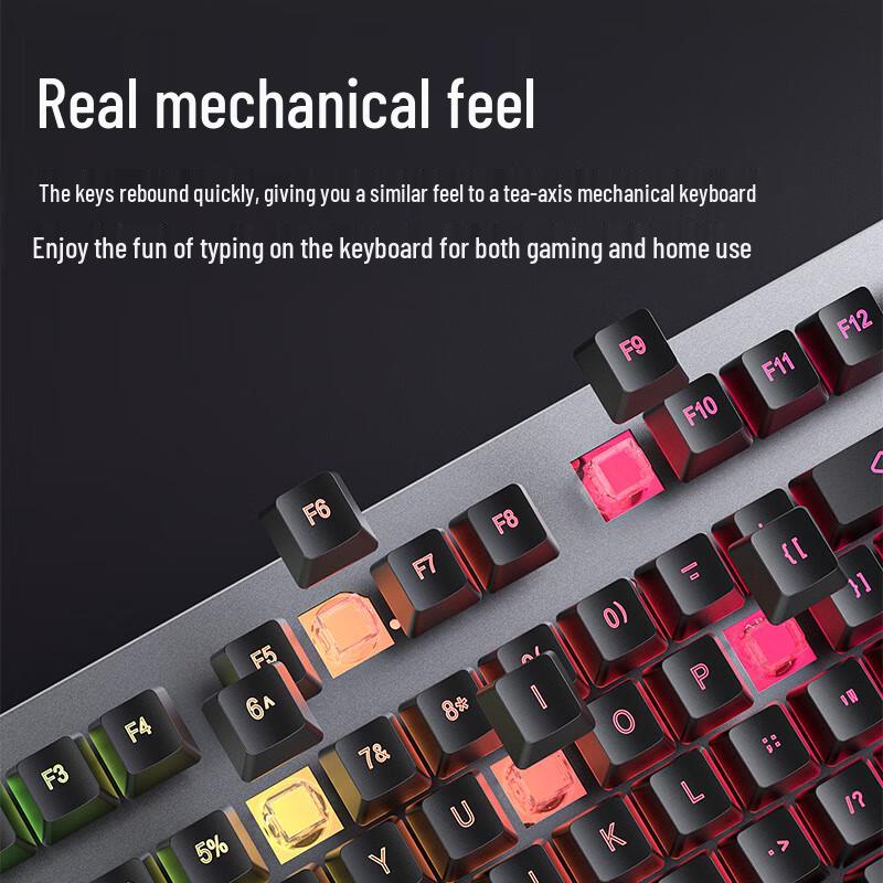 Youshi Mechanical Feel Wired Keyboard and Mouse Combo