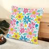 Colorful Flowers Cushion Cover Soft Short Plush Pillow Cover Smooth Cozy Texture Aesthetic Cushion Case Home Decor