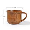 Jujube Wood Cup Classic Color Lightweight Handle Beer Mug Milk Coffee Tea Mug Eco-Friendly Wooden Drinking Cup