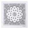 Trifong Bandana White Paisley Adult Bandana Men's Handkerchief Stylish 100% Cotton Paisley Pattern Unisex Large 55cm X 55cm White