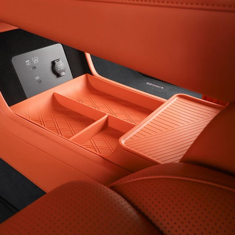 For Lynk&Co 900 Car Central Control Lower Level Silicone Storage Box Organize Interior Modified Supplies Accessories