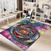 1PC Circles Patterns Extra Large Non Slip Floor carpet, Office, family, bedroom, Studio Large Area Rug Indoor Rugs, Vibrant Colors
