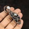 Evil Eye Stingray Coral Copper Wire Wrapped Gemstone Pendant Copper Wire Wrap Jewelry Moonstone Evil Eye Pendant Handmade Women Pendant Gift