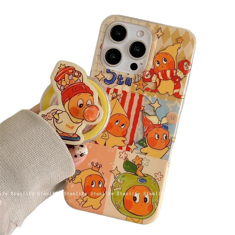 Green Apple Magnetic Candy Star Man's Nose Turning for IPhone16promax Apple 15 Mobile Case 14