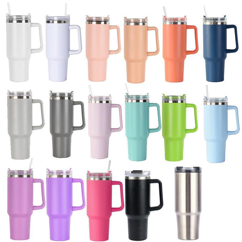 40oz Insulated Stainless Steel Car Cup with Handle