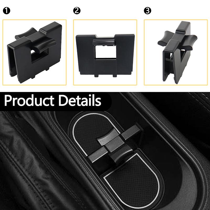 

Center Console Cup Holder Insert Divider For Subaru Legacy Forester Outback 2010 2011 2012 2014 2018 Adjustable Car Accessories чёрный