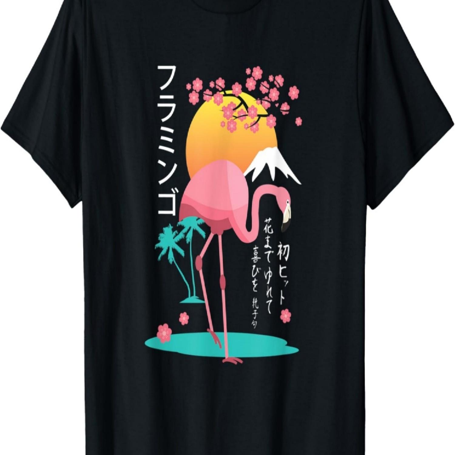 Flamingo Cherry Blossom T-Shirt S чёрный