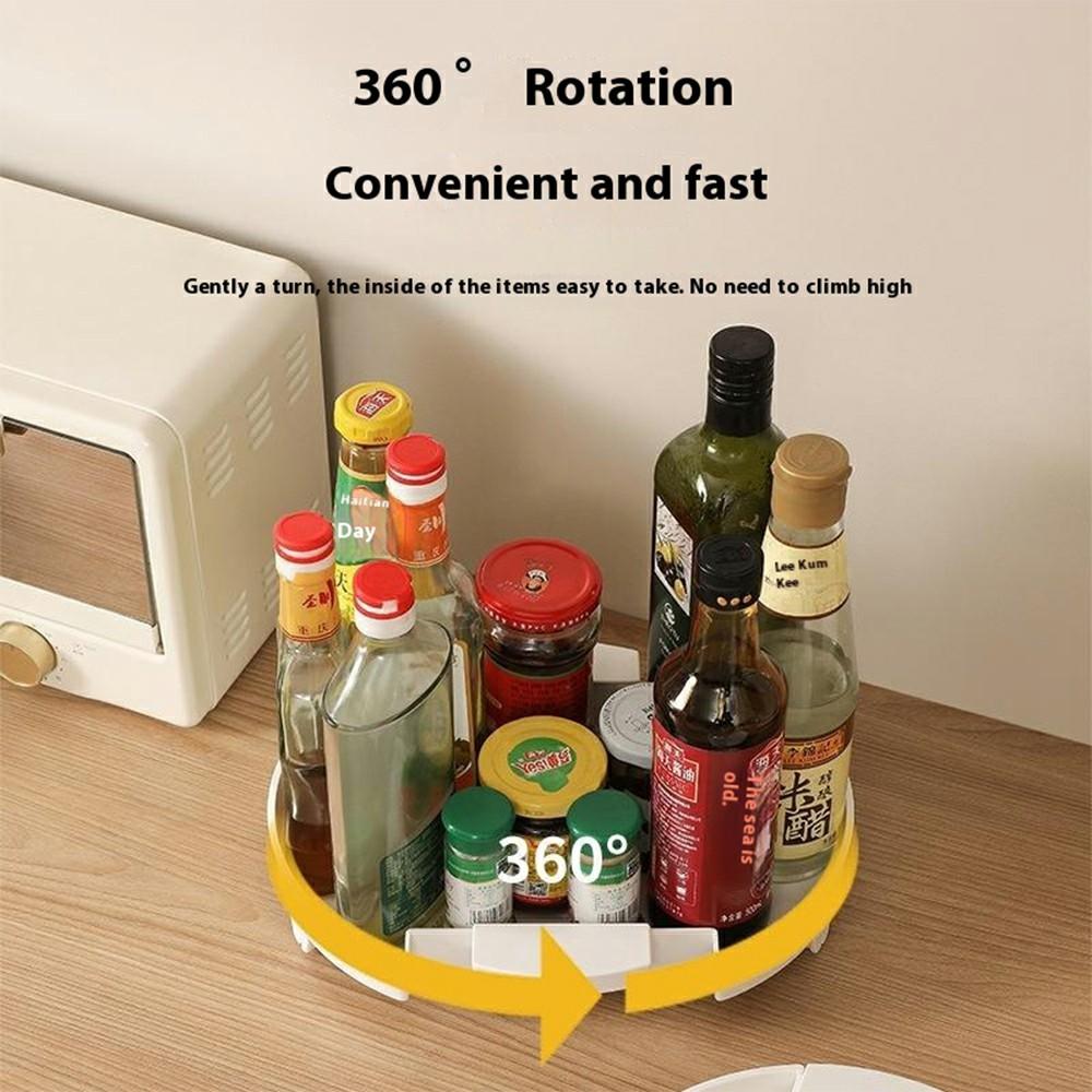 

Kitchen Spice Rack Expandable Organizer Turntable Storage Holder for Condiments/Oils/Sauces Type A