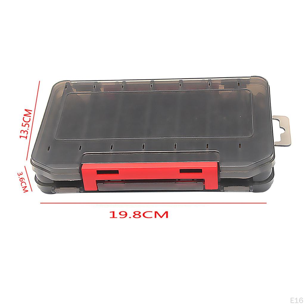 Fischfang-Aufbewahrungsbox Doppelseitige Köderbox Transparenter und stabiler Kunststoff