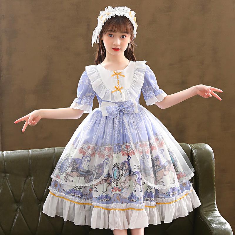 2026 New Lolita Princess Summer Short-Sleeve Stylish Girls' Dress