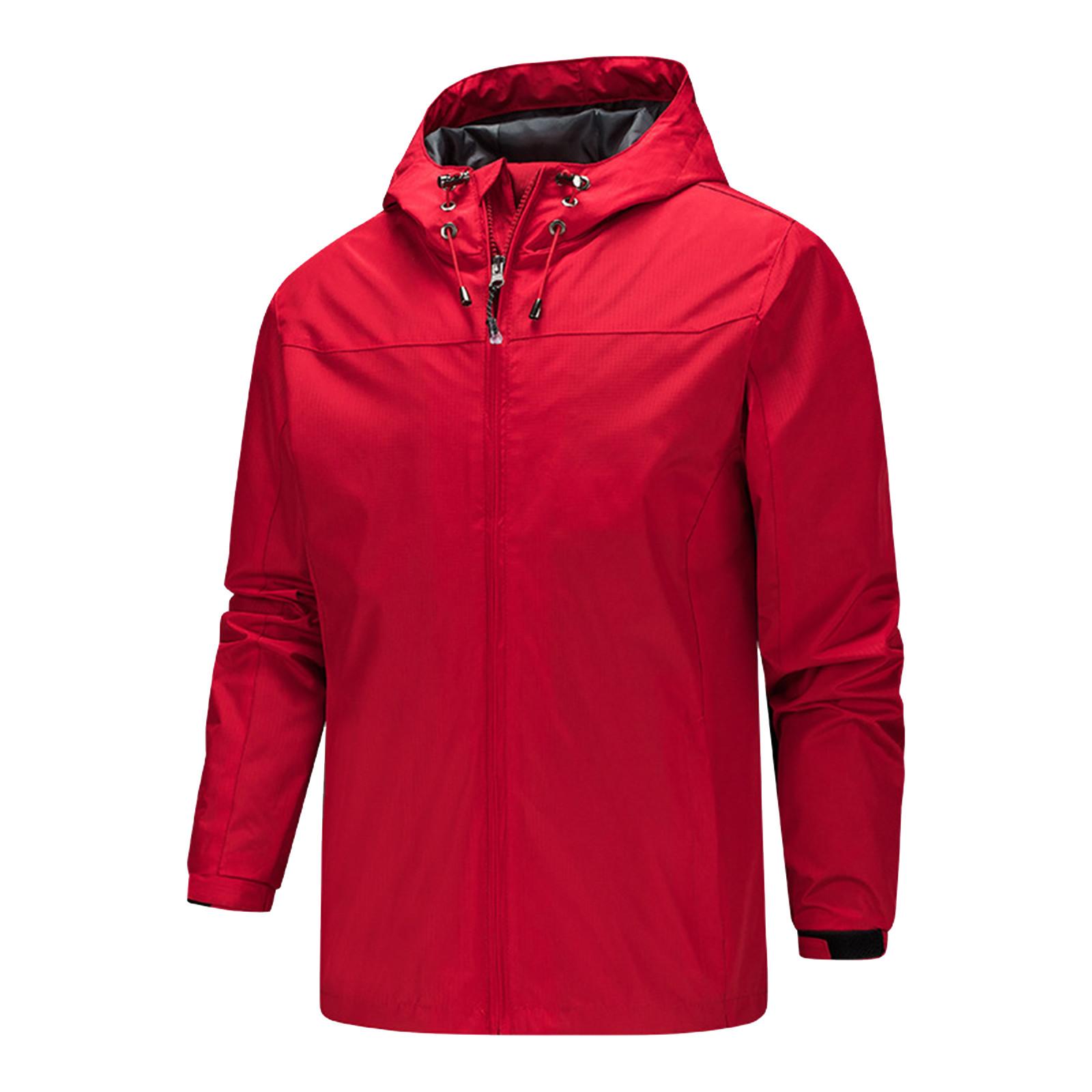 

Мужской костюм для альпинизма, быстросохнущая ветровка, спортивная куртка на открытом воздухе, пальто L красный