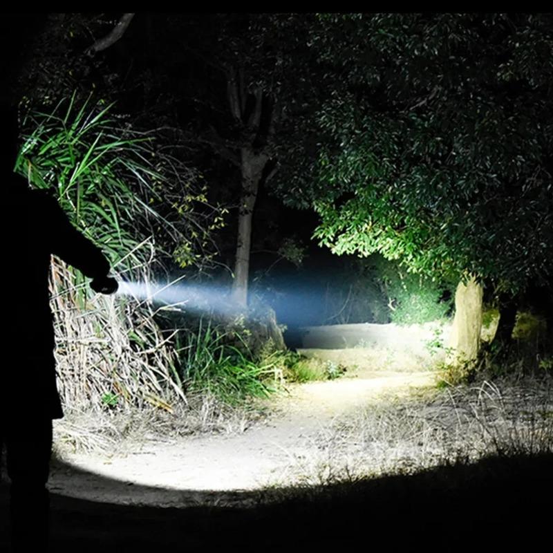 5000LM Super USB Rechargeable Flashlight Ultra Powerful LED Torch Zoomable Strong Lamp Waterproof Emergency Camping Fishing