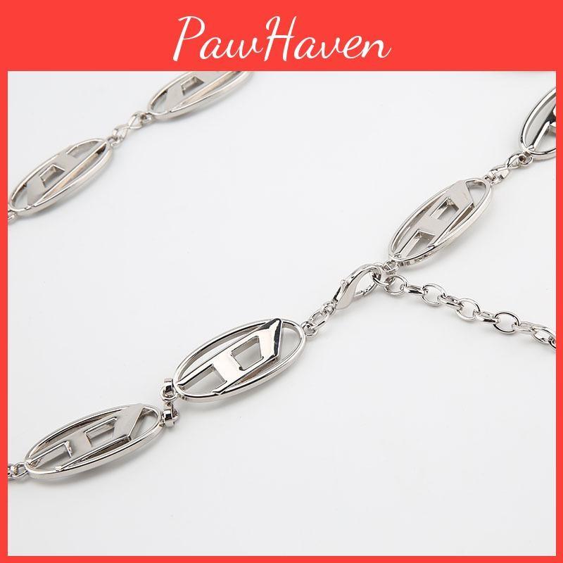 Dletter Silver Metal Chain Waist Chain Adjustable Skirt Jeans Versatile