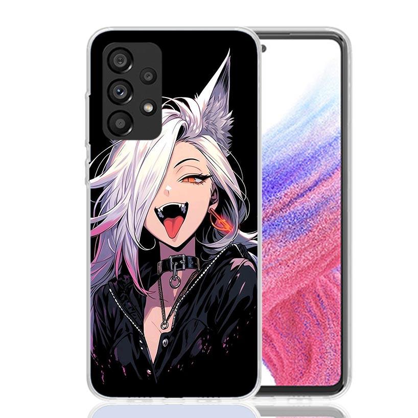 Cartoon Cool Demon Girl Phone Case For Samsung Galaxy A52 A32 A22 A12 A02S A50S A30S A51 A31 AA71 Note 20 Ultra 10 S10 Plus Gala