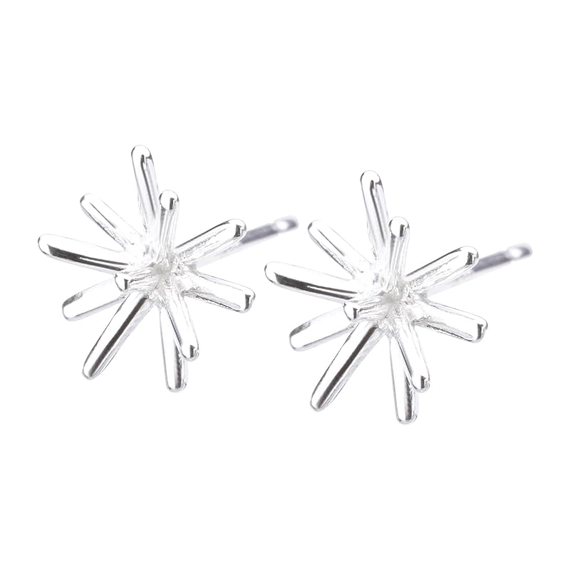 

LOKUMI earrings made in Japan silver 925 With engraving sparkle stud earrings sterling silver silver925 Small size small star spark ladies simple