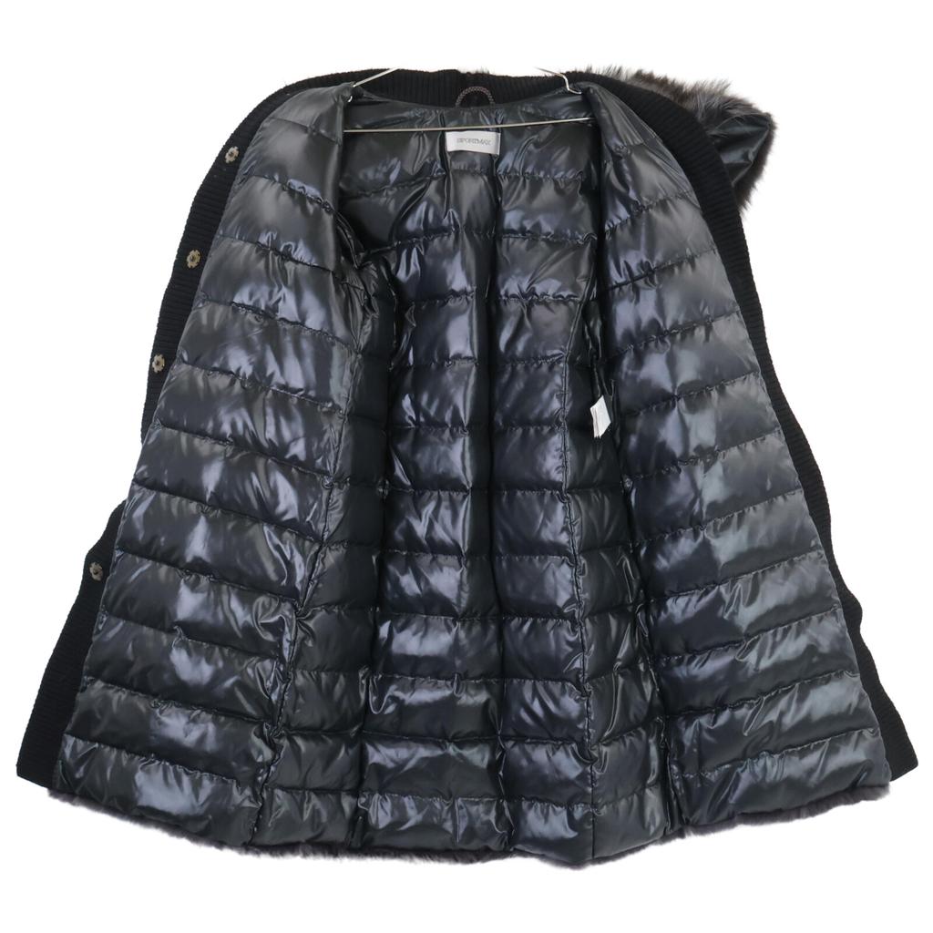 SPORTMAX [Domestic regular] 24660203 Real fur x quilting switching down coat 42 blackUsed