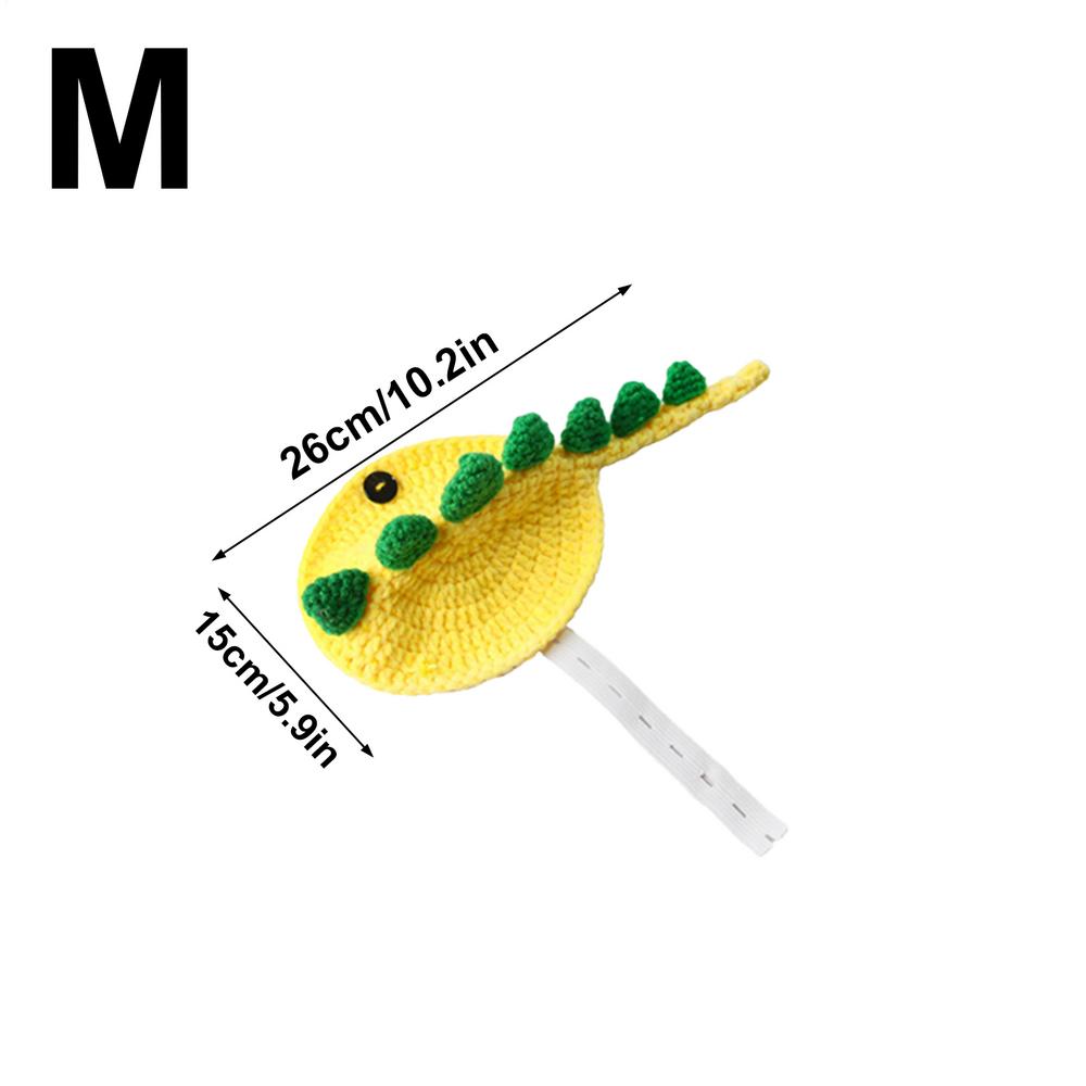 Tortoise Costume Adjustable Strap Dinosaur Design Handmade Costume Small Animal Sweater For Pet Halloween Small Animal Cosplay