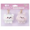 Lovey's Nakayoshi Ball Chain Mascot Sumoppi and Pyonchi Plush Toy Width Approx. 12cm