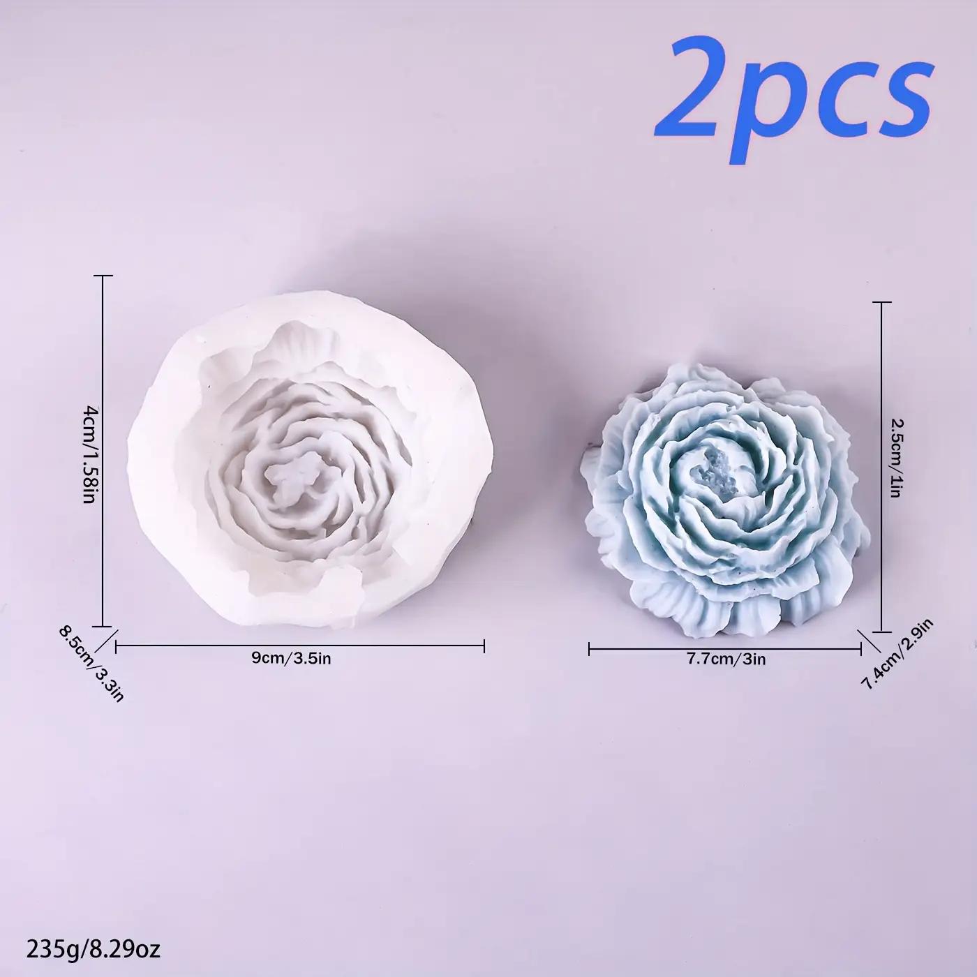 

2-Pack Large Peony Silicone Molds - Perfect for Wedding, Valentine s Day, Mother s Day Floral Decorations, Soap Making, Candle and Aromathe