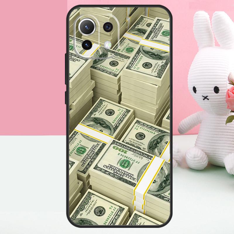 Banknote Dollar Cash Money Case For Xiaomi 15 Ultra 14 13 15T 13T 14T Pro 17 Pro Max POCO F7 X7 Pro X5 X6 F5 F6 Funda