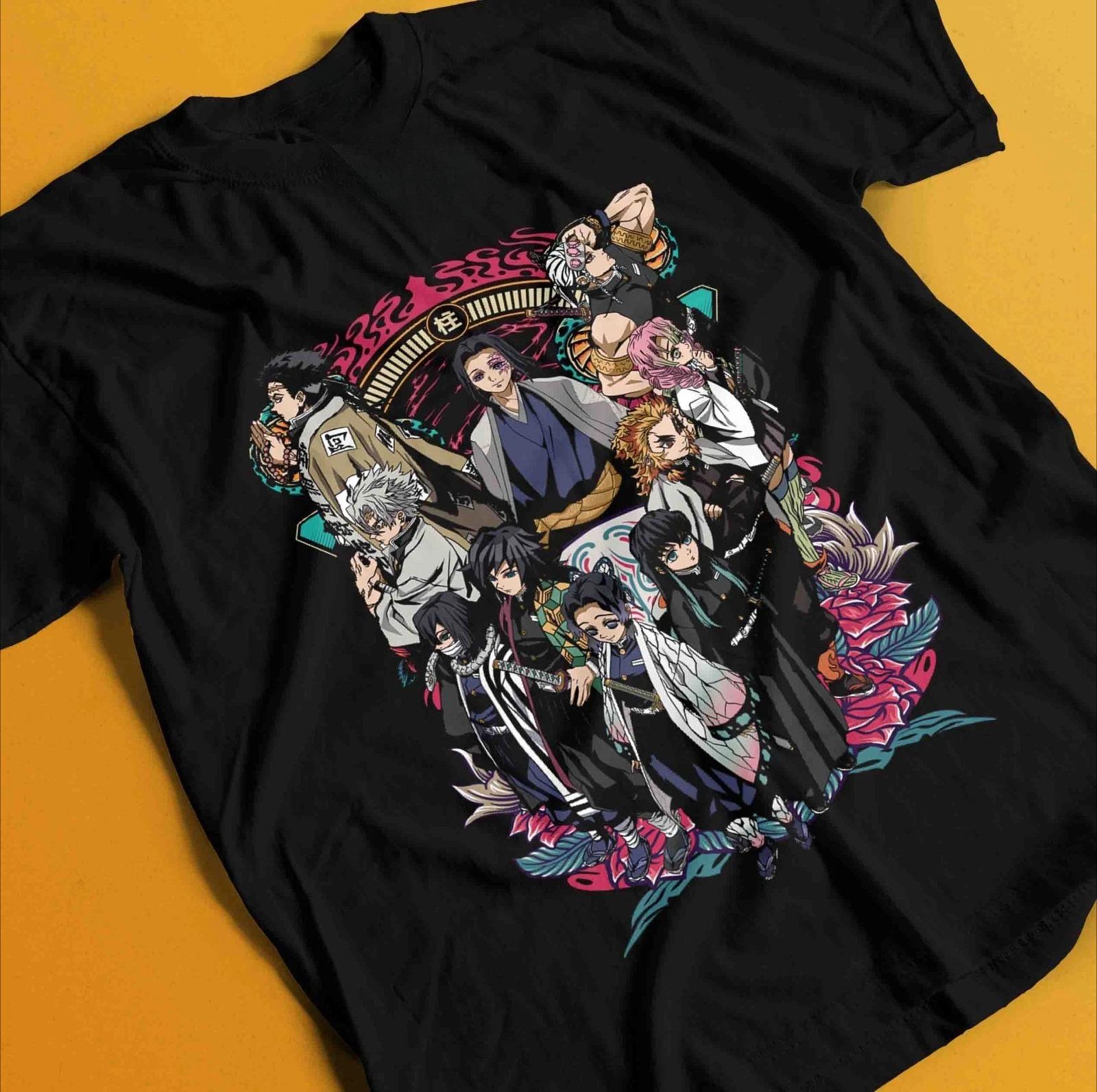 

Demon Slayer Shirt Tanjiro Tshirt Zenitsu TShirt Muzan Doma Tee Inosuke Nezuko Summer Unisexs and Womens Tshirt Top S