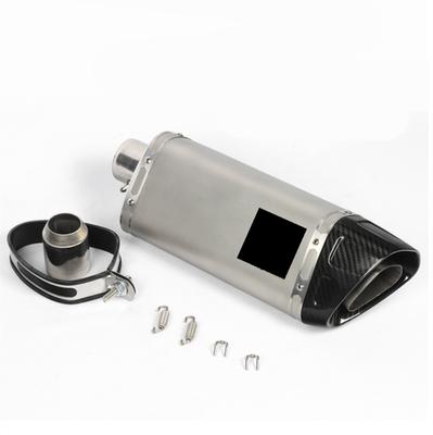 Glossy Carbon Fiber 36-51mm Universal Motorcycle Exhaust Modified Pipe Muffler