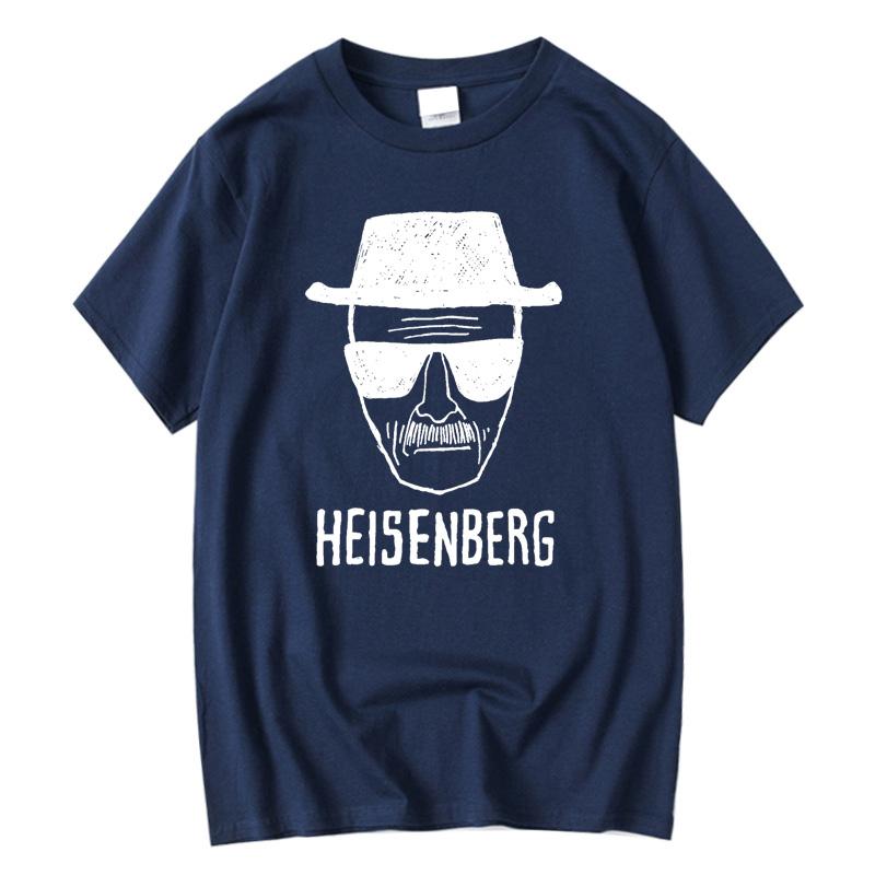 Men Fashion Casual Top Quality Short Sleeve 100 Cotton Loose Heisenberg PrintedTshirt Casual Mens Tshirt Cool Summer Men Tshirt
