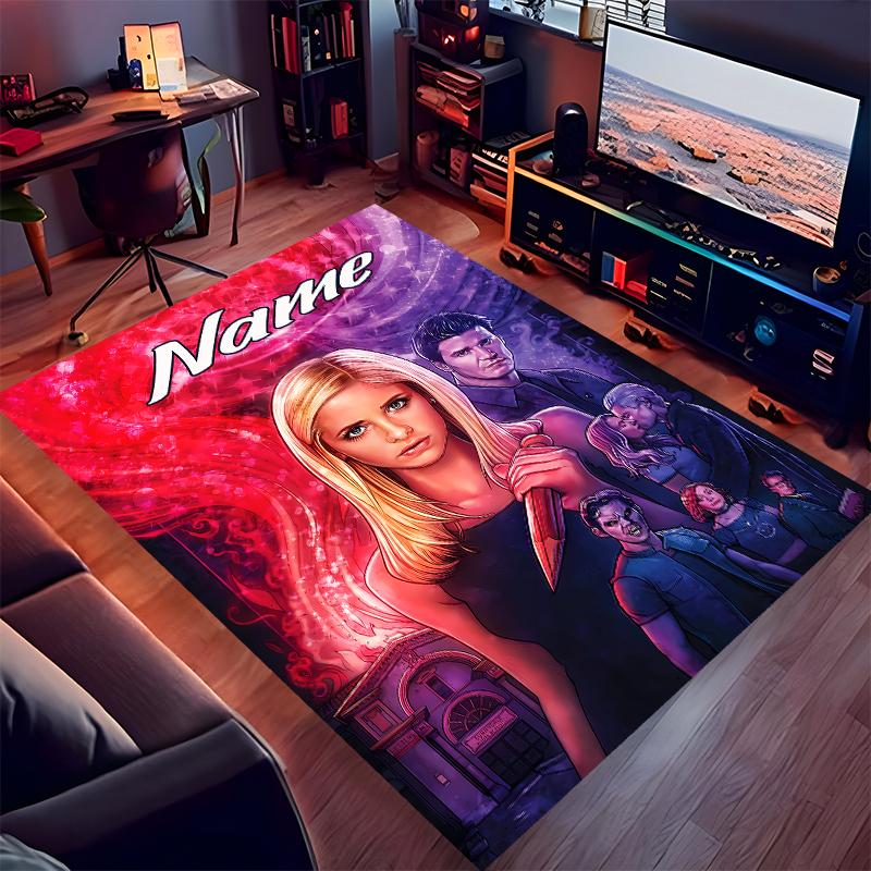 Custom personalization Buffy the Vampire Slayer Print Area Rug - Soft, Washable Non-Slip Indoor Mat,Living Room,Home&Office Decorative Rug