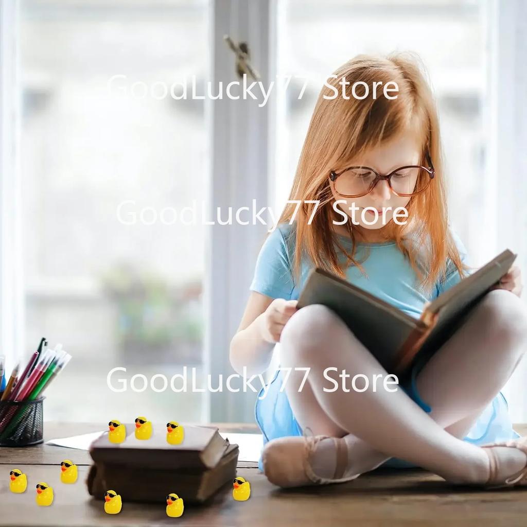 200/100/50 Stück Mini-Harz-Enten mit Sonnenbrille Niedliche winzige Harz-Enten Mikro-Figuren Spielzeug zur Dekoration DIY Puppenhaus Landschaftsdekoration