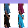 Summer Polka Dot Dress With Print Fabric For Casual Womens Office Wear