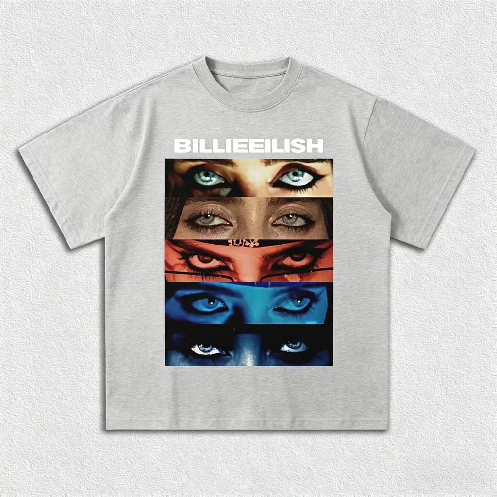 Billie Eilish Y2k Graphics Cotton Unisex Shirt 2026 New Oneck Short Sleeve Unisexs Unisexs Fashion Hiphop Tshirt Fan Gifts
