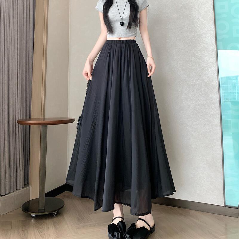 Zuose Women s High-Waisted A-Line Midi Skirt XL