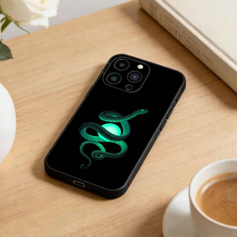 D-Snake Classic Phone Case For iPhone17,16,15,14,13,12 Plus,Max Soft Silicone Black Cover