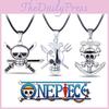 Collier Tête de Mort Roronoa Zoro Anime One Piece Pour Jeunes, Design Chaîne Corde Noire