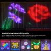 Curtain String Light Rgbic Dream Color Programmable Smart Led Window Fairy Lights For Christmas Wedding Bedroom Decor
