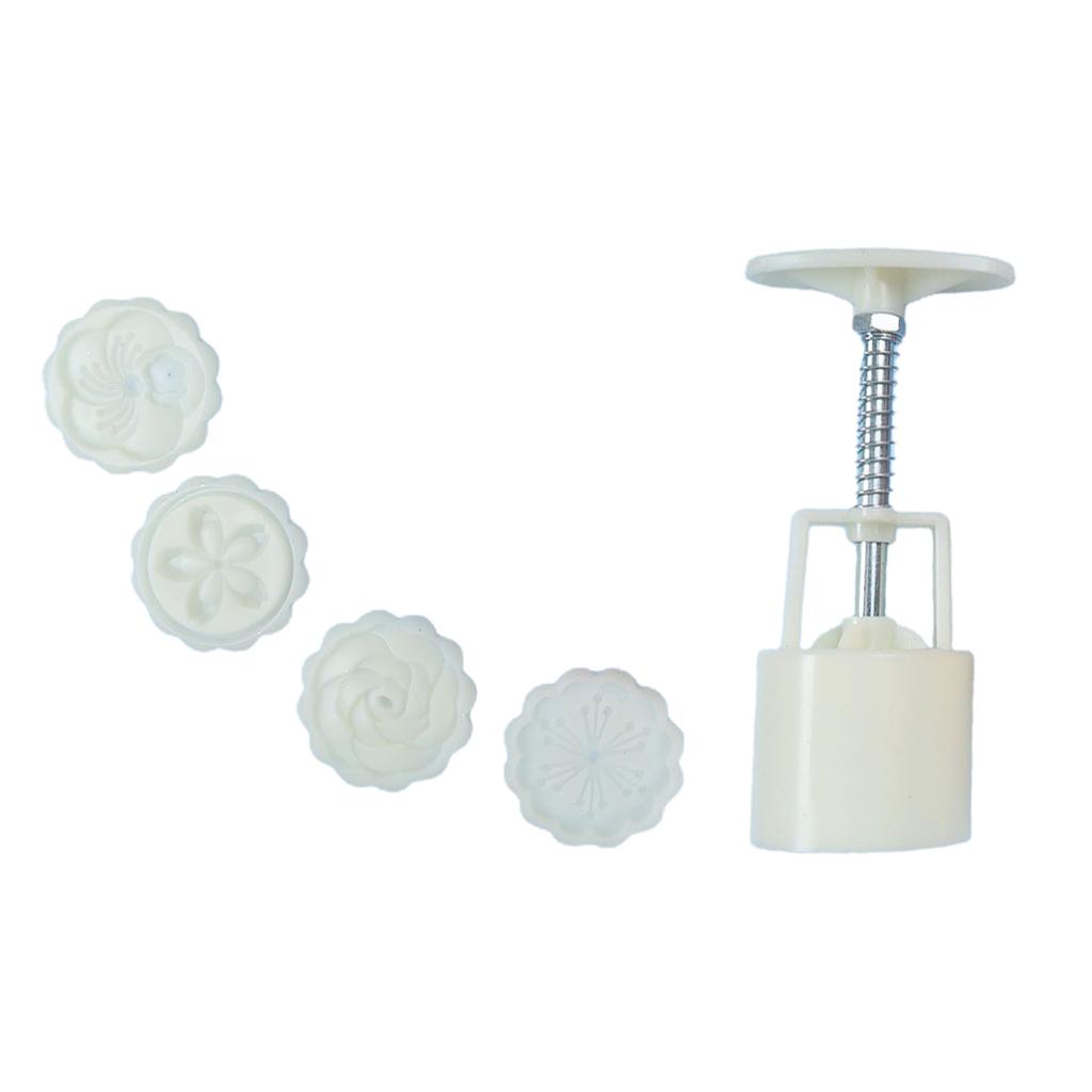 Mooncake Stamps DIY Mooncake Molds Plastic Mooncake Tool Hand Pressure Plastic Material Baking Accessories for Kitchen