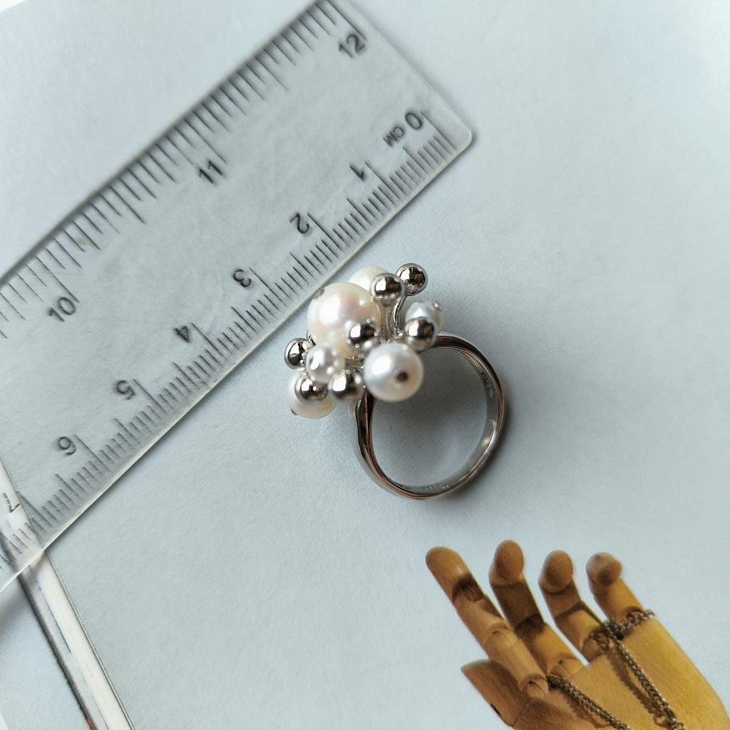 Silver Ring with Natural Pearl, Item Weight 8.88 Gr (2183648)