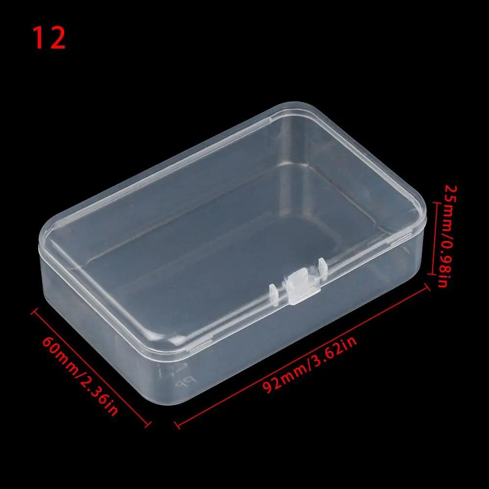 New Mini Plastic Box Rectangular Box Translucent Box Packing Box Storage Box Dustproof Durable Jewelry Storage Case Container