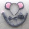 Little-Mouse Costume Accessories Set Mouse Ears Headband,Bowtie,Nose,Gloves Tail
