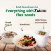 Zandu Raw Flax Seeds 200 g X Pack Of 3 Premium Natural Seeds High Fiber Plant Protein Omega 3 Superfood Resealable Pack