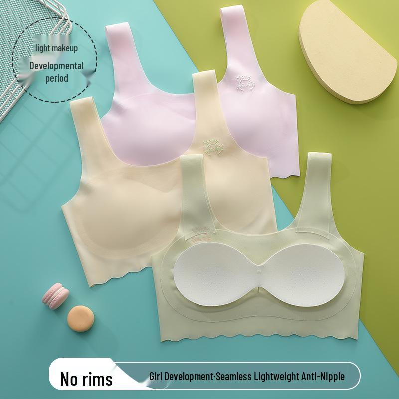 Seamless Ice Silk Sports Bra for Teen Girls
